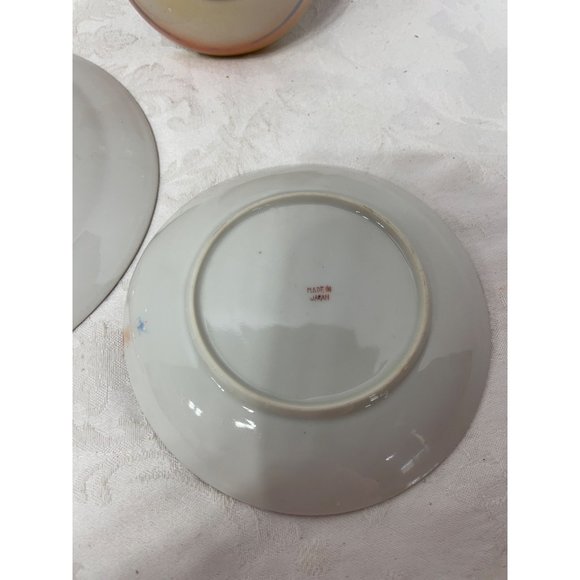 Luster ware Cup Saucer Plate Swan Lake Sunset - Picture 9 of 12